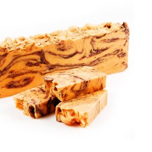 jabón artesanal de canela y naranja